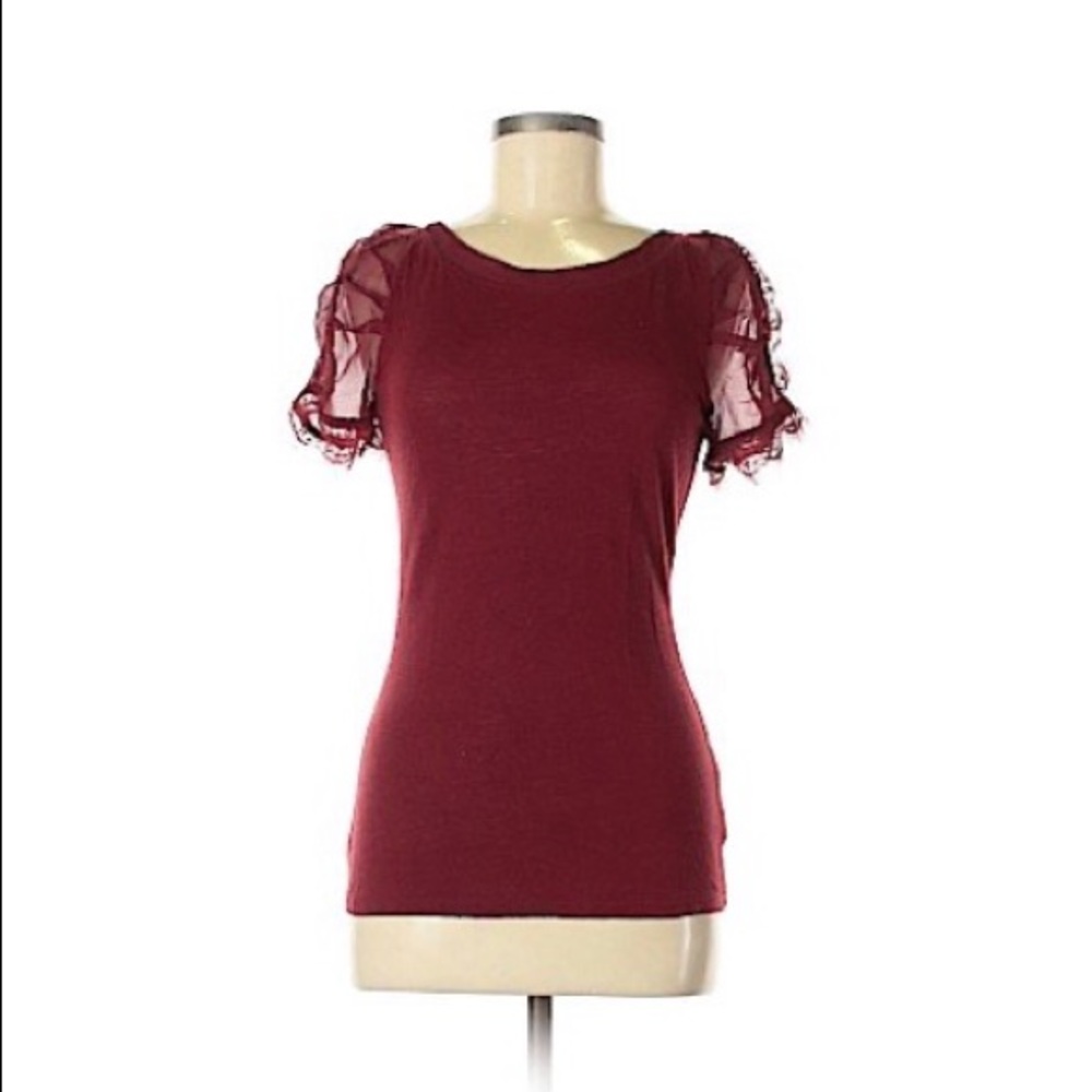 Anthropologie Odonate burgundy top M